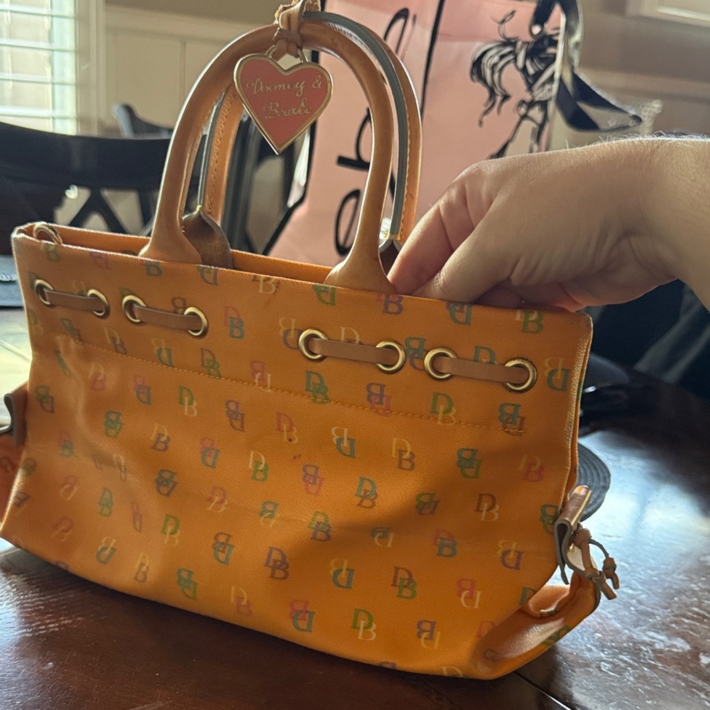 Dooney & Bourke Multicolor Monogram Orange Tote